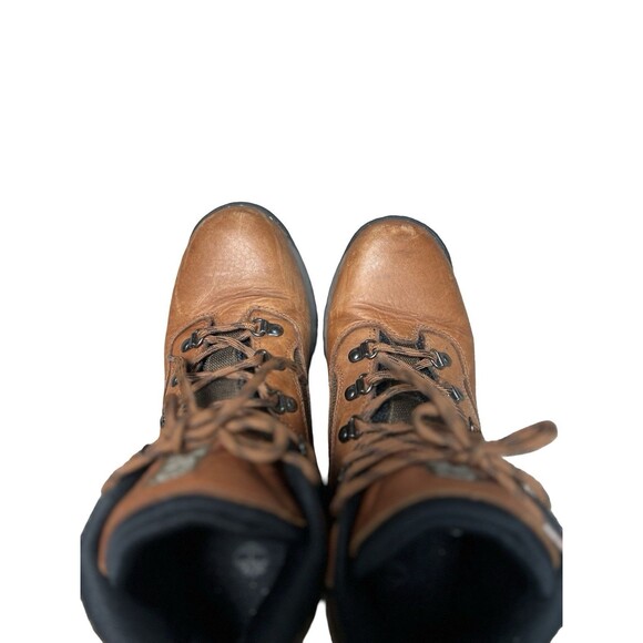 Timberland Women 9.5 Brown Leather Lace Up Ankle Boots Hiking ACT Active comfort - Picture 7 of 10